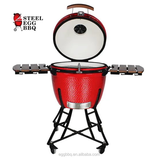 SEB / STEEL EGG BBQ kamado ceramic grill smoker, big black bastard joe primo vision green color egg kamado 24 inch ceramic grill