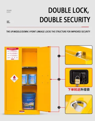 Fireproof Explosion-Proof Battery Storage Cabinet - 12 Gallon Alcohol Paint Storage