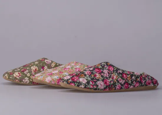 Custom Autumn / Spring Calico Womens House Slippers For Bedroom