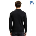 Suéter de punto tipo polo con canalé vertical para hombre