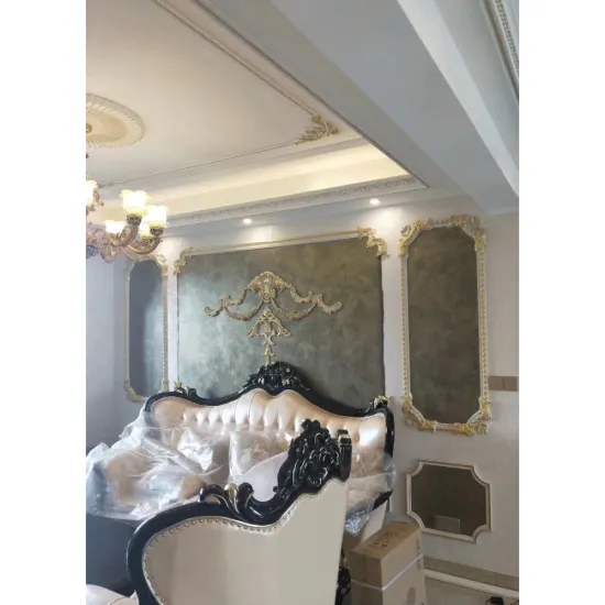 Golden Moldings and Wallpaper for Living Rooms and Hotel Hallways