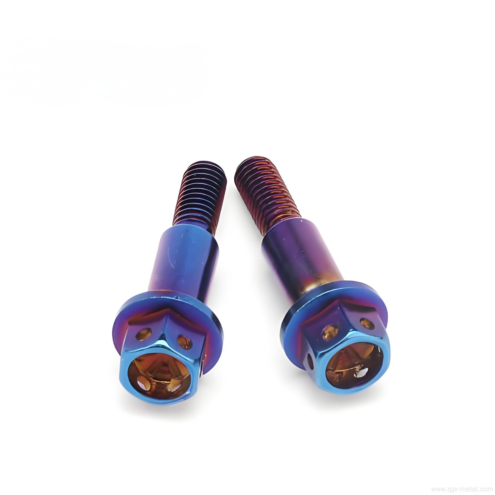 Customized Processing Titanium Flange Head Hex Bolt