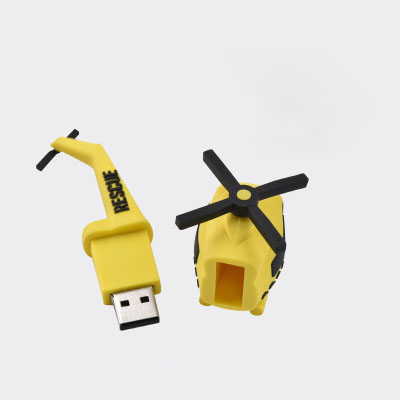 محرك فلاش USB على شكل هليكوبتر رائعتين ثلاثي الأبعاد PVC