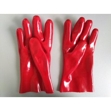 Click Bright Red PVC gauntlet open cuff 11 inch gloves