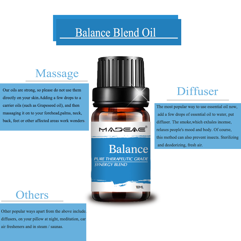 Equilibrio natural mezcla aromática aceites esenciales para la depresión