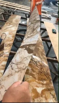 Natural Ultra Thin Flexible Stone Marble Veneer Sheets 2mm