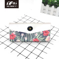 Case de lápiz de cuero PU de estilo tropical personalizado y bolsa multifuncional