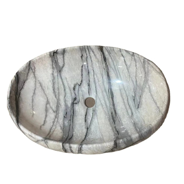 White Oval Countertop Bathroom Sink - Sanitary Ware Ceramic Basin