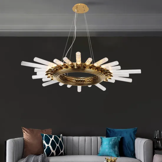 Creative Design Indoor Villa Round Glass Led Chandelier