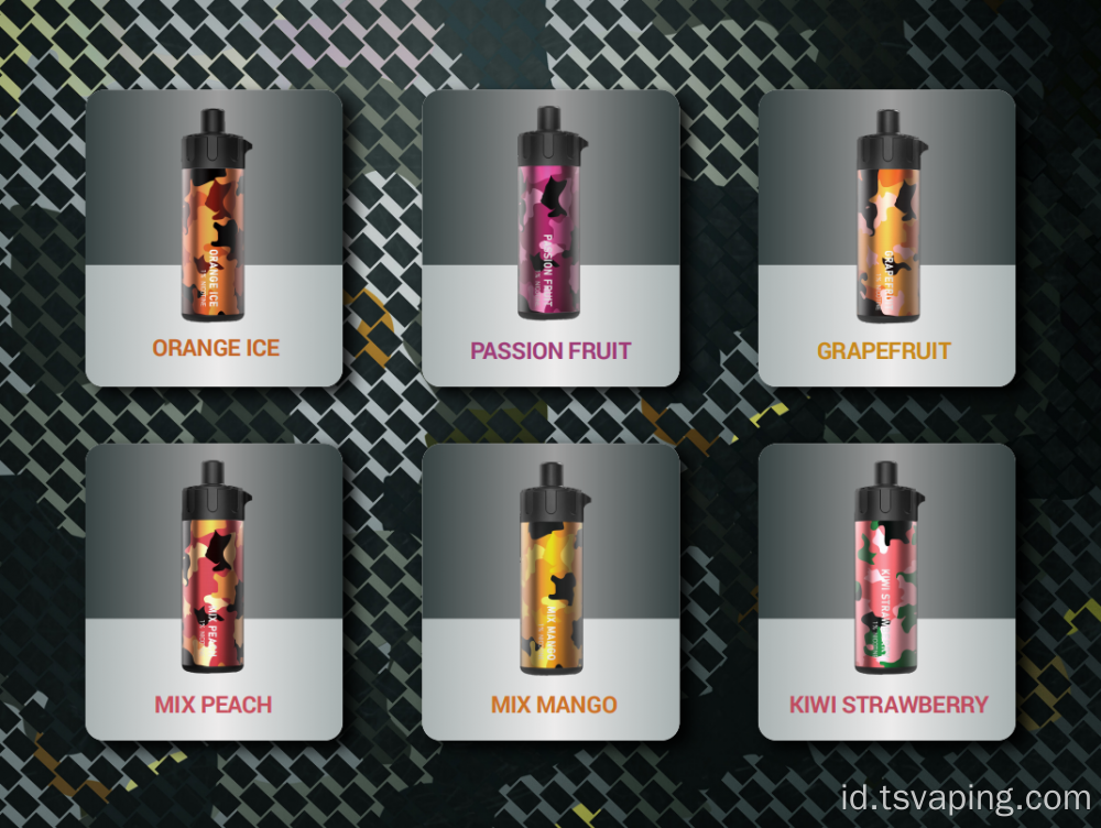 850mAh 12ml 5000puffs Vape sekali pakai asap besar kekuatan tinggi