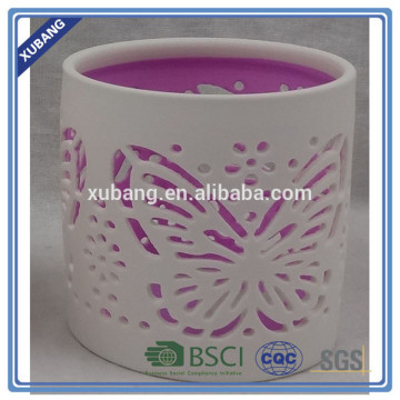 butterfly hollow design ceramic candle holder for wedding