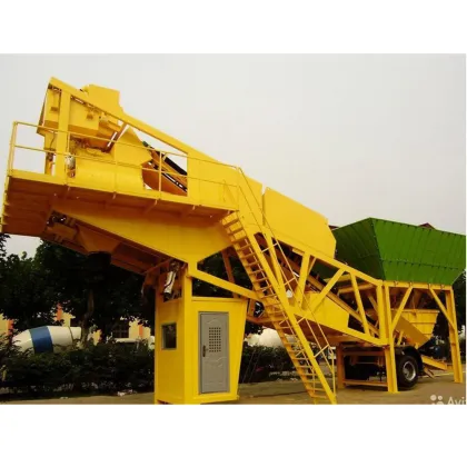 Mobile Tech Ready Mix Concrete Plant On Site