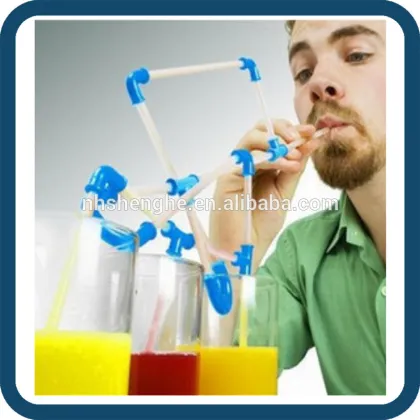 Plastic Connectable Drinking Straws Lime DIY Drinking Straw Funny Straws