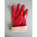 Standard Red PVC Gauntlet Otwarty Mankiet 11 calowych Rękawice