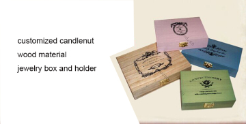 Wooden Jewelry Box, Exquisite Jewelry Organizer And Holder, Customized Candlenut Jewelry Packaging Box