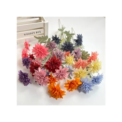 JH Factory High Quality Real Touch Artificial Dahlia Silk Flower Box Ruyi