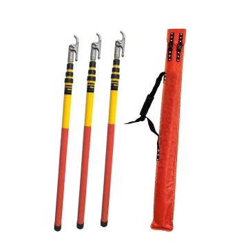 Low Price Adjustable Telescopic Triangle Fiberglass Electrical Hot Stick for Power Industry
