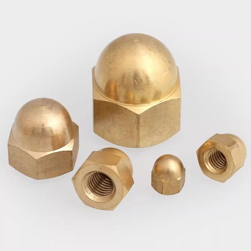 Solid Brass Acorn Nut DIN1587 with Hexagon Domed Shape
