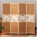 Folding Wood Bamboo Divider Room Divider Privacy Screen