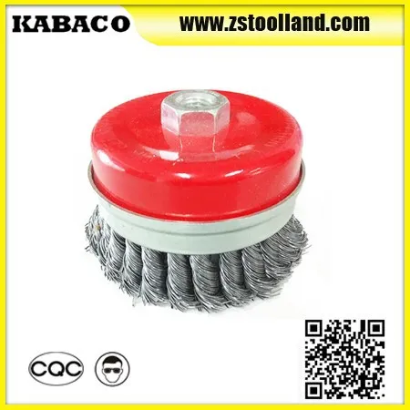cup type knitted wire brush