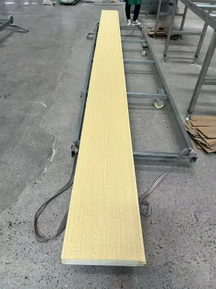 Yellow Long Stone Brick Pattern Metal Exterior Wall Insulation Decorative Panel