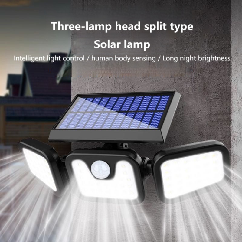 Солнечные садовые огни с дизайном 3 головы