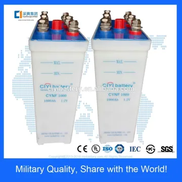 Super Performance Solar Battery 1.2V NiFe Battery 1000AH Nickel Iron Battery