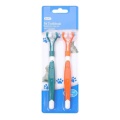 Pet-Friendly Triple-Bristle Toothbrush Design