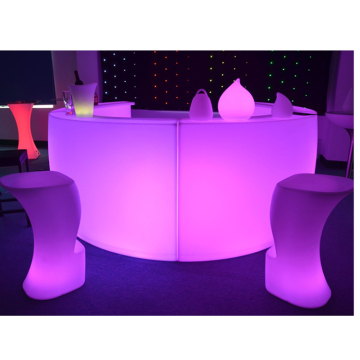 Waterproof RGB LED Light Up Half Round Bar Counter for Furniture