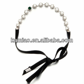 girls hair accessory vintate hollywood pearl metal 2014 headband