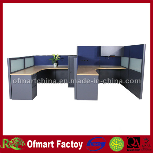 Modern Office Furniture with 4 Seats in Melamine