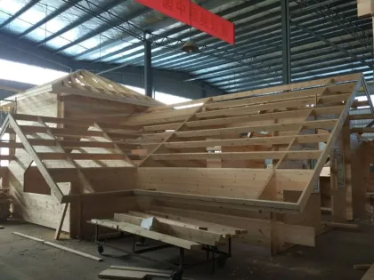 Easily Assembled prefab Green Wooden House on sale cheap for Garden villa huts taizhou linhai