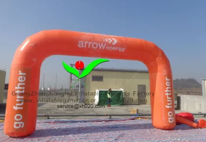 commercial PVC Tarpaulin inflatable orange arch door for advertising