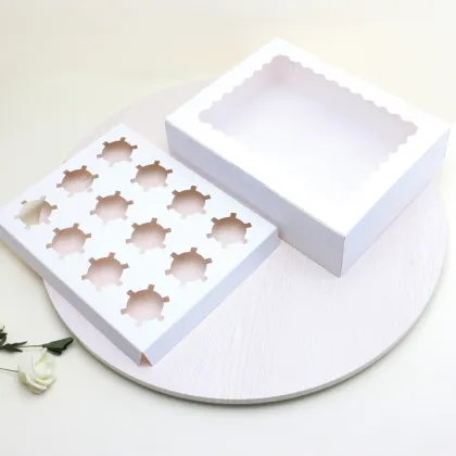 Custom Printed Muffin, Cupcake, and Cheesecake Boxes with Windows for Dessert Packaging