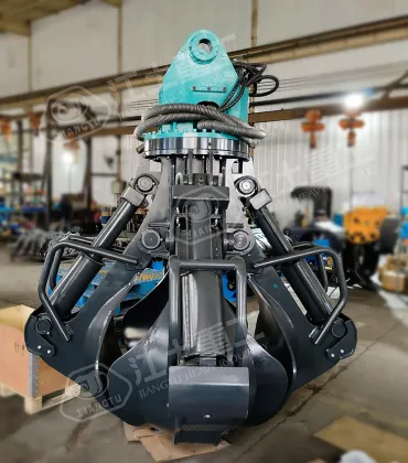 Excavator Attachments: Construction Grapples & Rotating Orange Peel Grapples
