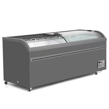 220V Top-Opening Glass Display Refrigerator for Supermarket Frozen Foods