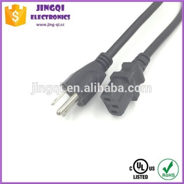 American 3 Prong Power Cord to C13 connector (UL/cUL Listed)