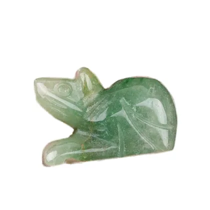 Gemstone carving mouse 1.0 Inch Handmade Craved Mouse Animal Ornament