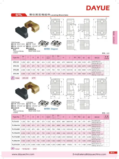 Guide Block Assembly for Injection Mold Components