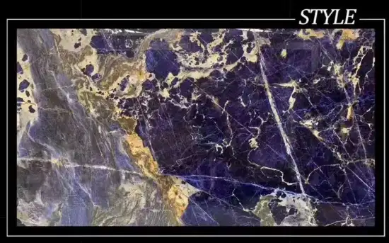 Big blue sodalite slab with white veins