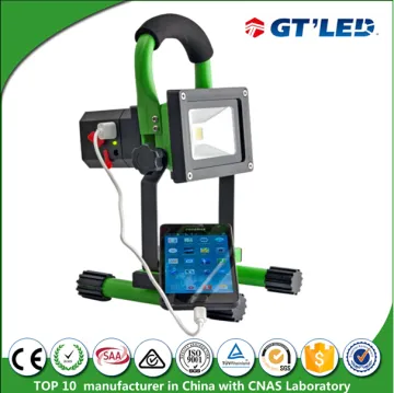 High lumen 10w 20w portable flood light with replaceable battery