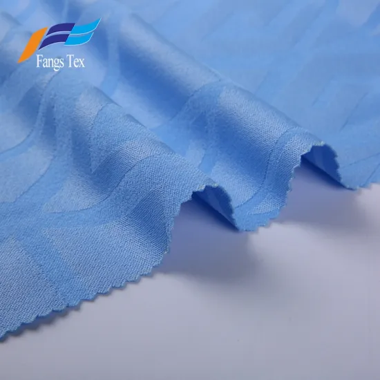 Elegant Jacquard Polyester Spandex Ladies Garment Fabric
