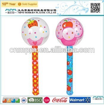 lollipop shaped inflatable hammer, inflatable toys,inflatable hammer promotion