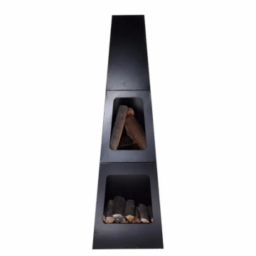 Black Laser Cut Design Charcoal Garden Steel Chimenea Outdoor Heating Fire Pit Chimenea