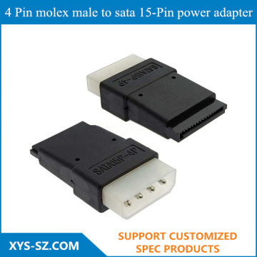 Hot sell Nickel plated 4 Pin molex male to sata 15-Pin power adapter