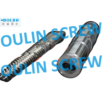 Liansu 55/120 Twin Conical Screw and Barrel for PVC Pipe, Sheet, Profile, Granulation