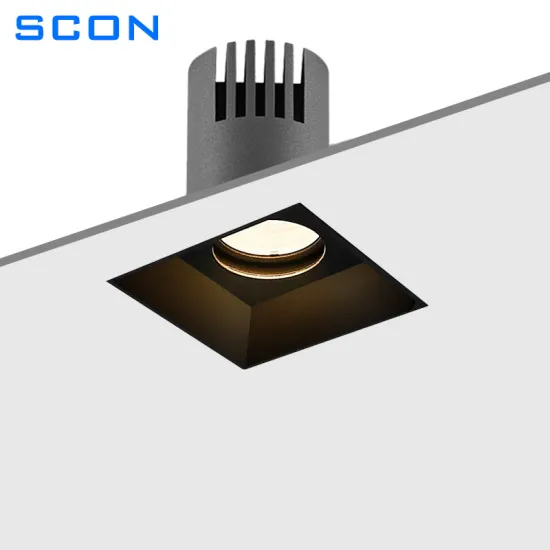 SCON Modern Anti-Glare Trimless LED Downlight Recessed Square Black Light