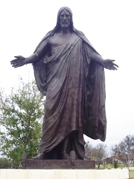 bronze Jesus statue