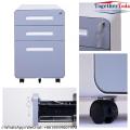 Round edge steel 3 drawer mobile file cabinets