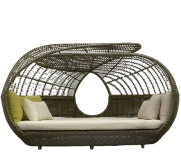 Outdoor Rattan Patio Day Bed Sun Bed Furniture